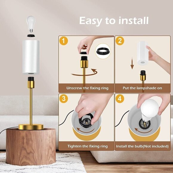 VINTAGE STYLE TOUCH CONTROL TABLE LAMP OFFICE LAMP NIGHTSTAND LAMP NWT - Picture 6 of 9